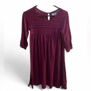 Old Navy Girls Magenta Boho Crochet Dress Size L 10/12 NWOT